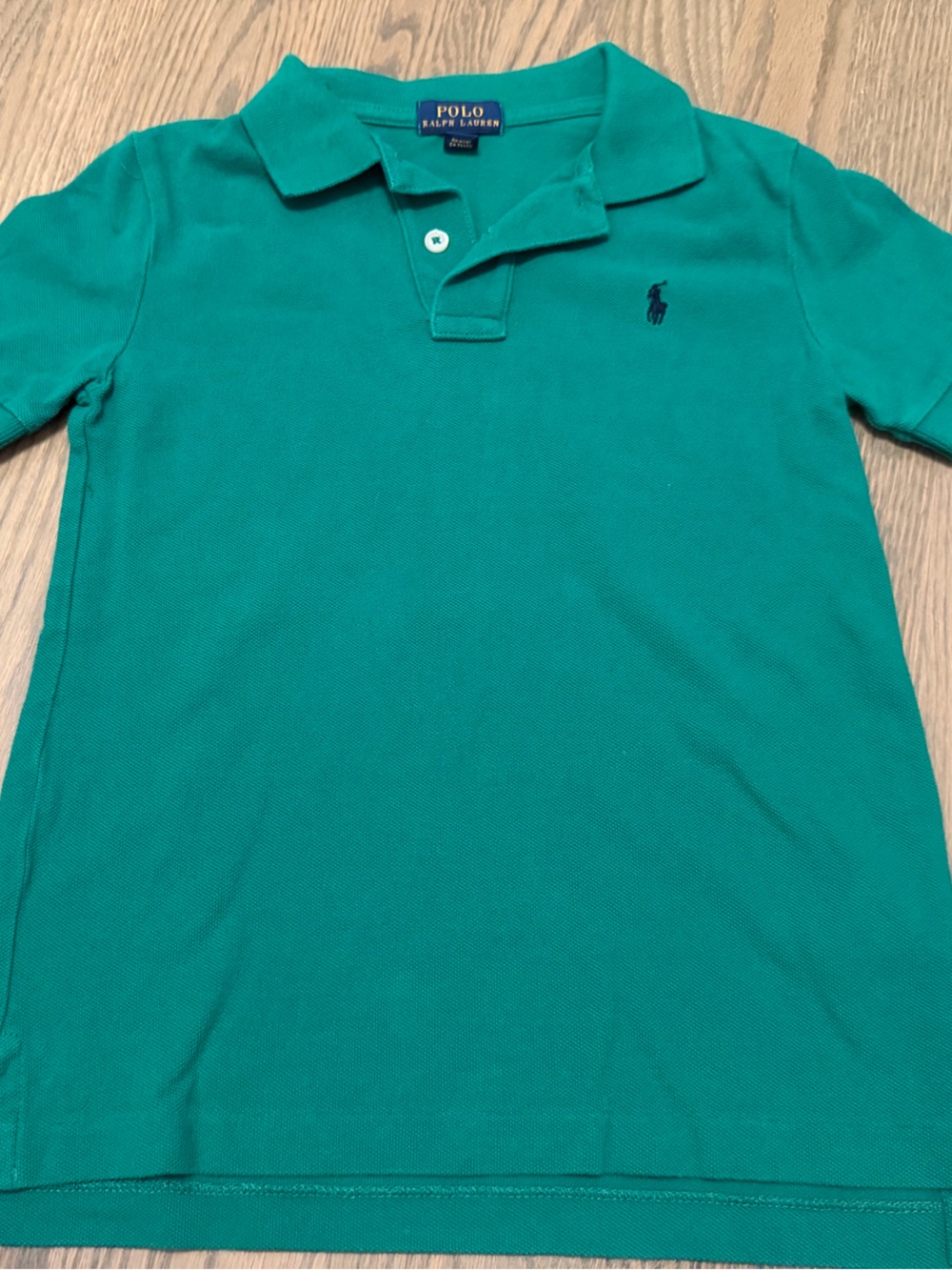 Polo by Ralph Lauren Kids Green Short-Sleeve Polo with Navy Pony